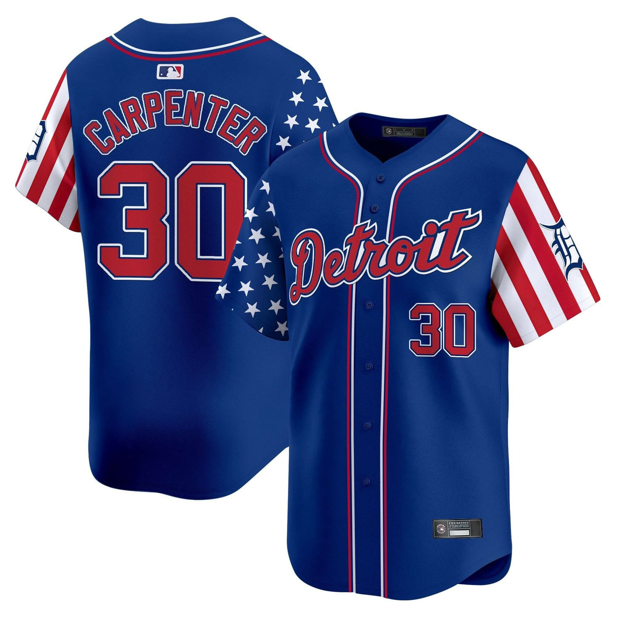 Men's Detroit Tigers 2025 Independence Day Vapor Premier Limited Jersey - All Stitched