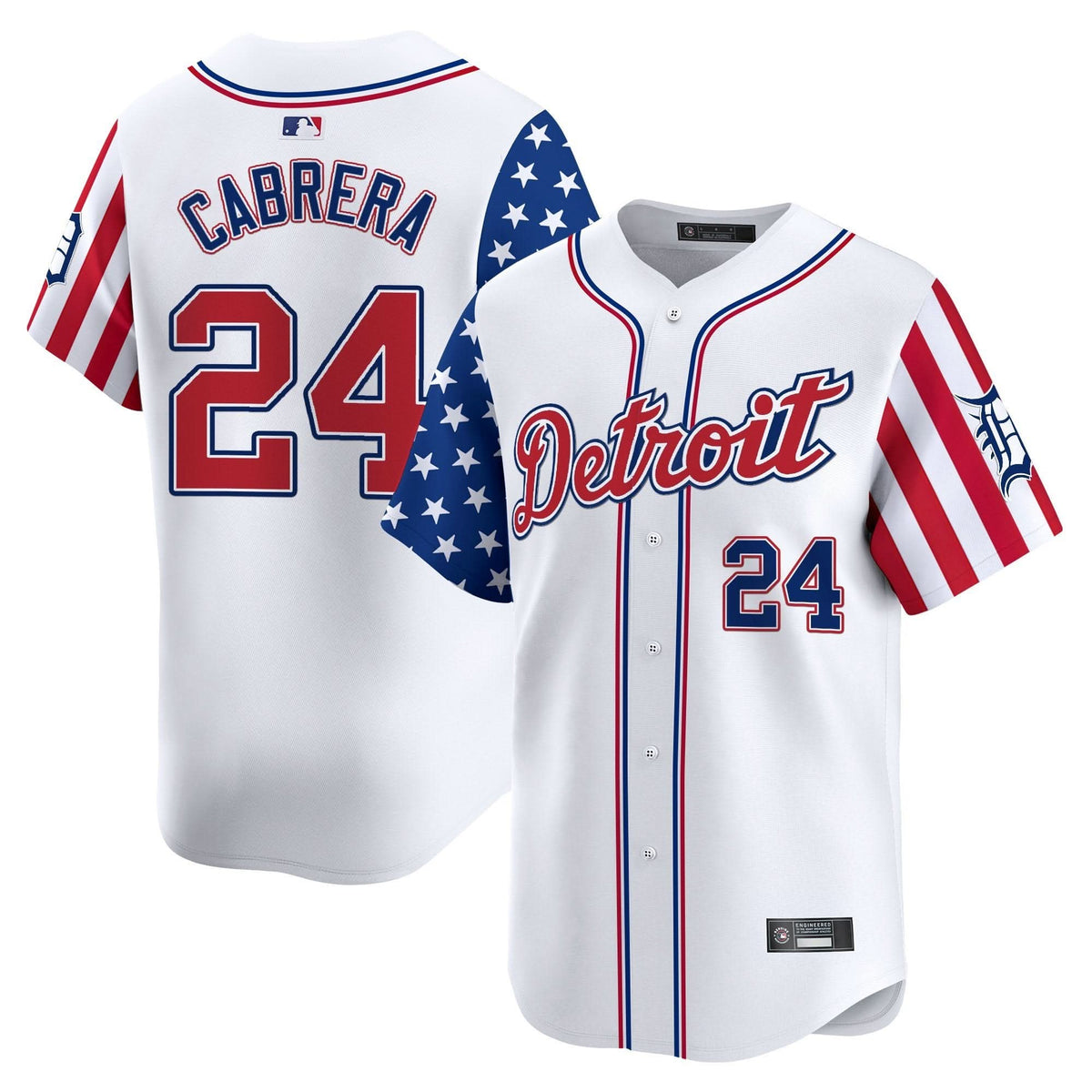Men's Detroit Tigers 2025 Independence Day Vapor Premier Limited Jersey - All Stitched
