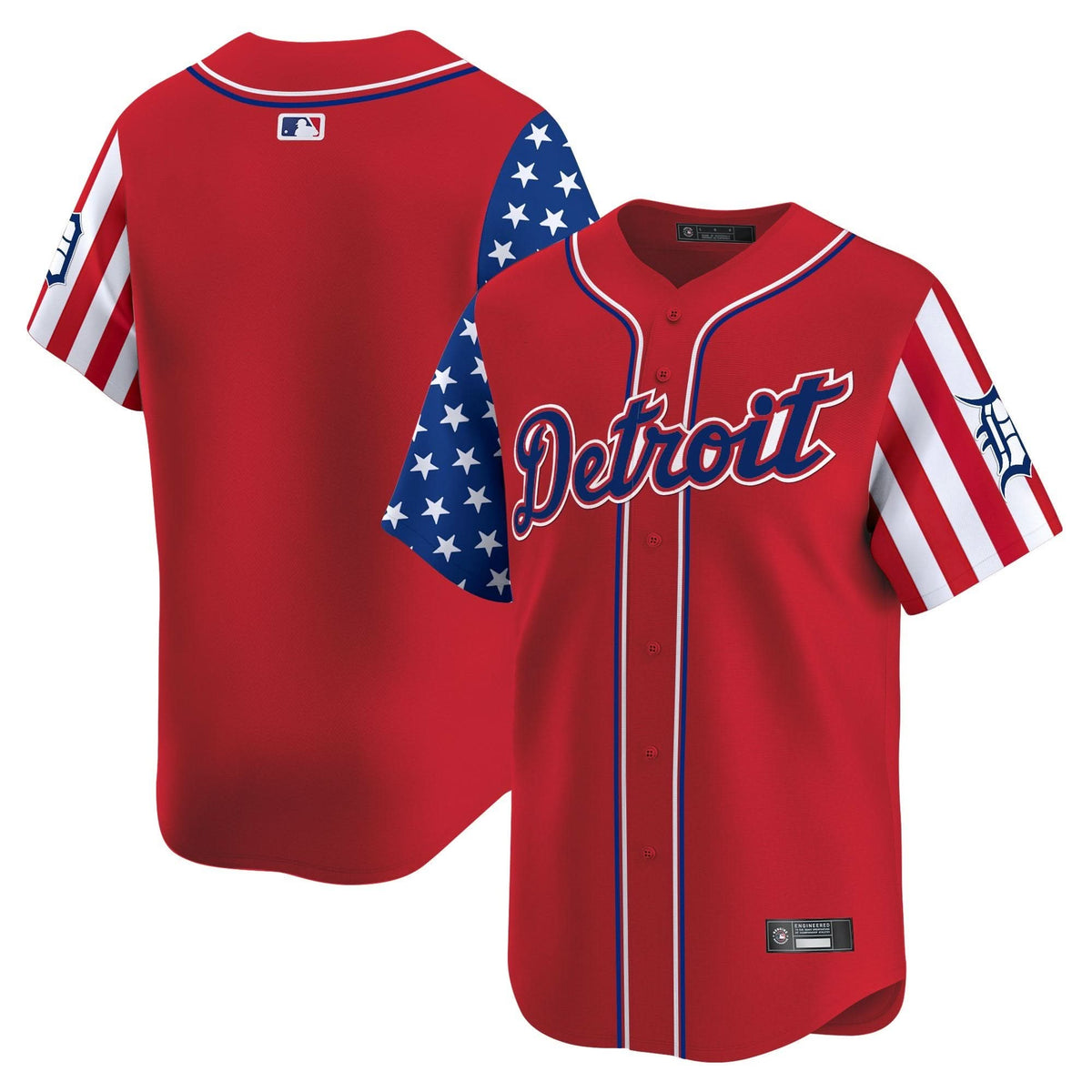 Men's Detroit Tigers 2025 Independence Day Vapor Premier Limited Jersey - All Stitched