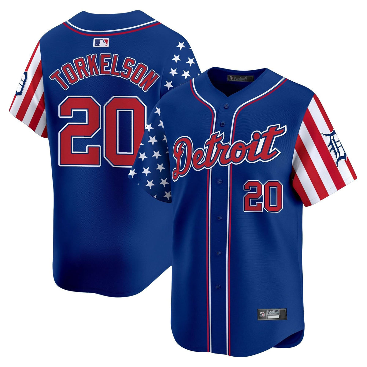 Men's Detroit Tigers 2025 Independence Day Vapor Premier Limited Jersey - All Stitched