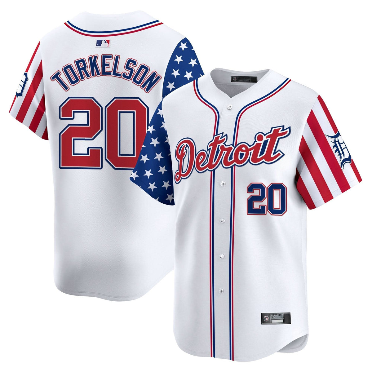 Men's Detroit Tigers 2025 Independence Day Vapor Premier Limited Jersey - All Stitched