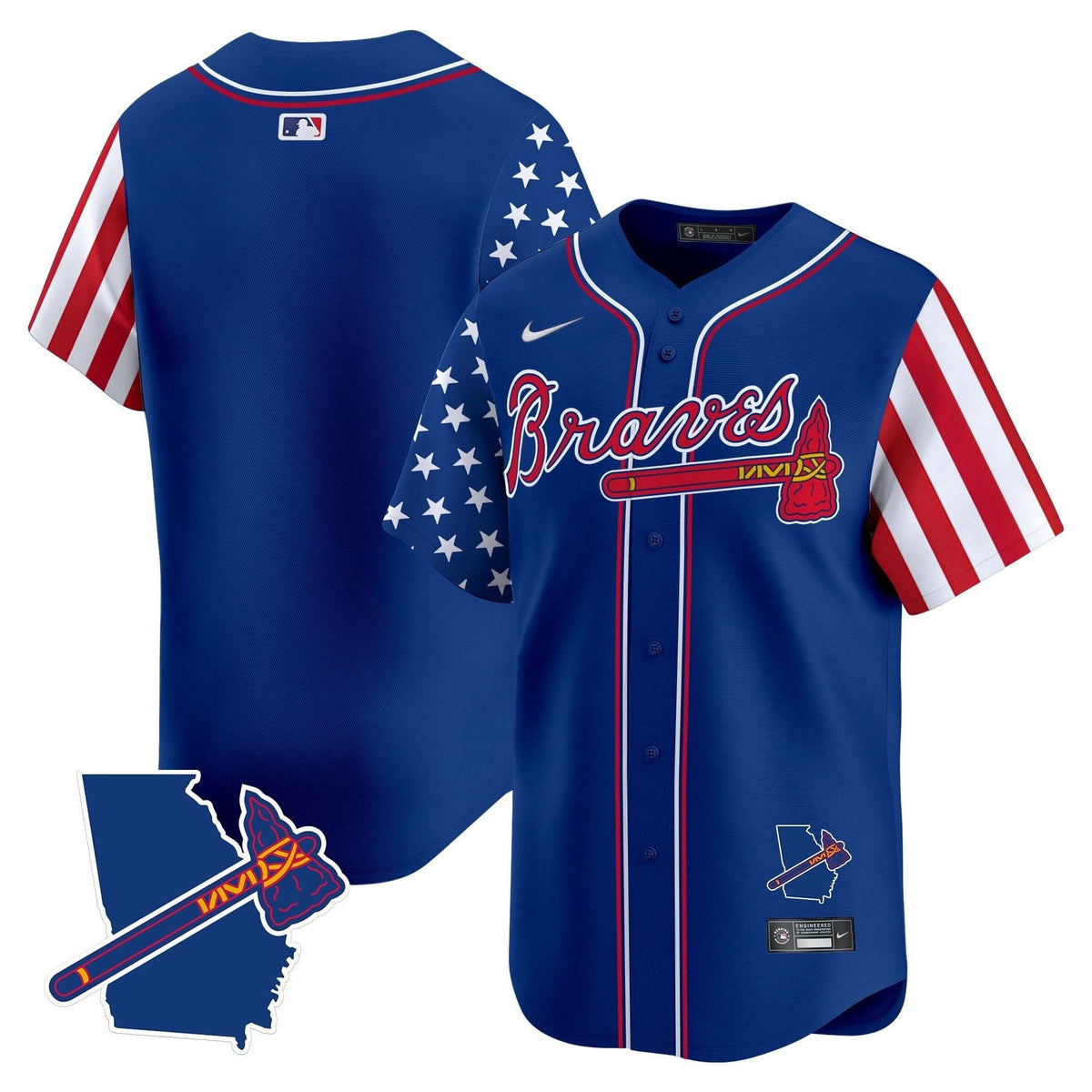 Men's Atlanta Braves 2025 Memorial Day Vapor Premier Limited Jersey - All Stitched