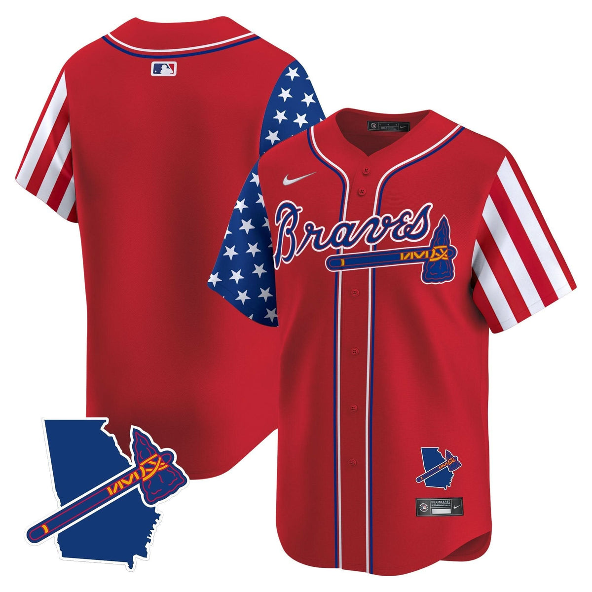 Men's Atlanta Braves 2025 Memorial Day Vapor Premier Limited Jersey - All Stitched