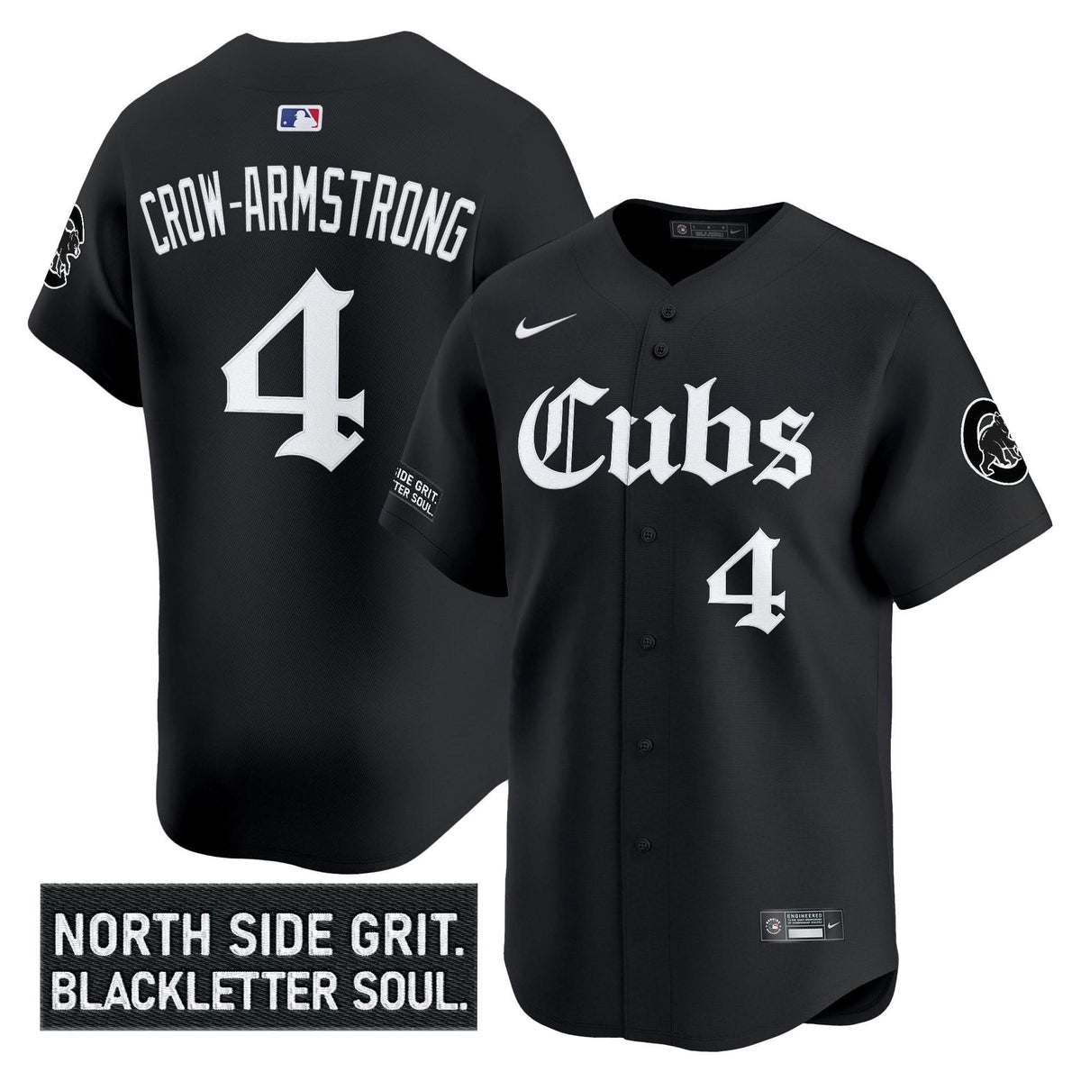 Men's Chicago Cubs 'Gothic North Side Edition' Vapor Premier Limited Jersey - All Stitched