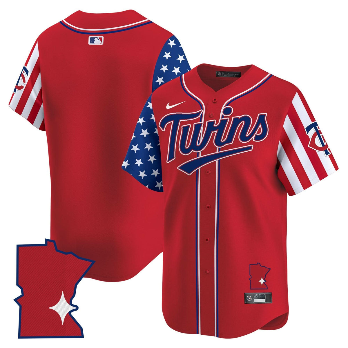 Men's Minnesota Twins 2025 Independence Day Vapor Premier Limited Jersey - All Stitched
