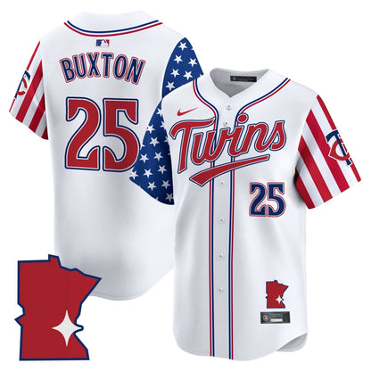 Men's Minnesota Twins 2025 Independence Day Vapor Premier Limited Jersey - All Stitched