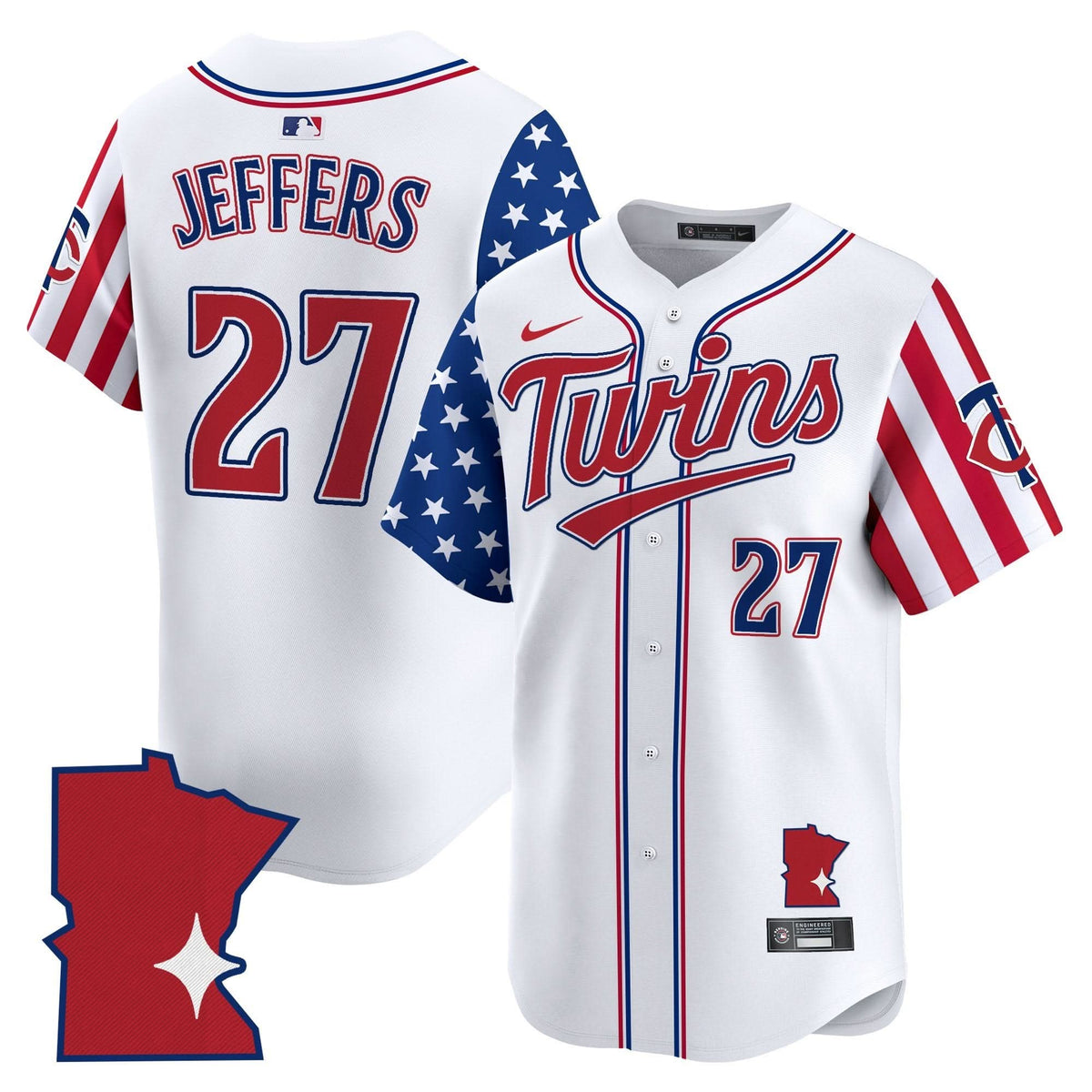 Men's Minnesota Twins 2025 Independence Day Vapor Premier Limited Jersey - All Stitched
