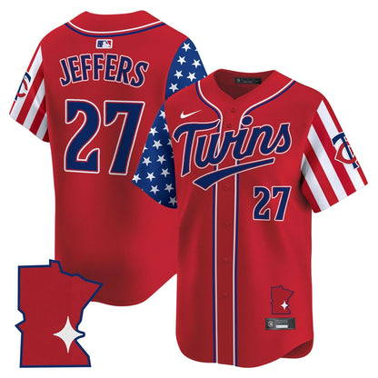 Men's Minnesota Twins 2025 Independence Day Vapor Premier Limited Jersey - All Stitched