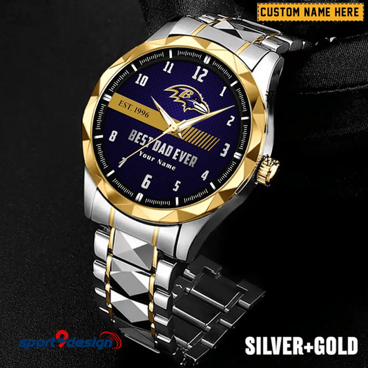 BAL Best Dad Ever Luxury Diamond Watch Father's Day Gift