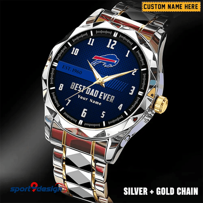 BB Best Dad Ever Luxury Diamond Watch Father's Day Gift