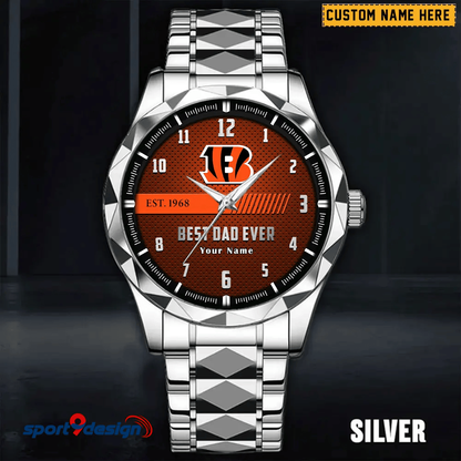 CB Best Dad Ever Luxury Diamond Watch Father's Day Gift
