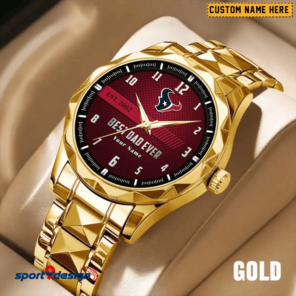 HT Best Dad Ever Luxury Diamond Watch Father's Day Gift