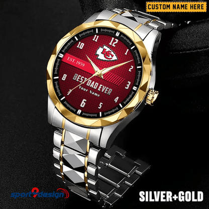 KCC Best Dad Ever Luxury Diamond Watch Father's Day Gift
