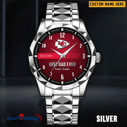 KCC Best Dad Ever Luxury Diamond Watch Father's Day Gift