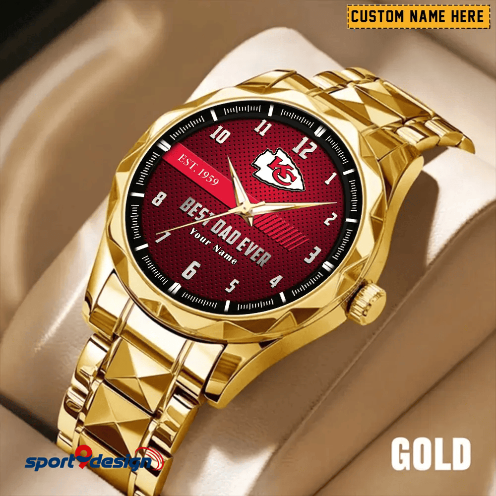 KCC Best Dad Ever Luxury Diamond Watch Father's Day Gift