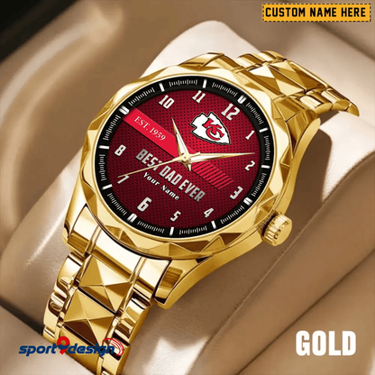 KCC Best Dad Ever Luxury Diamond Watch Father's Day Gift