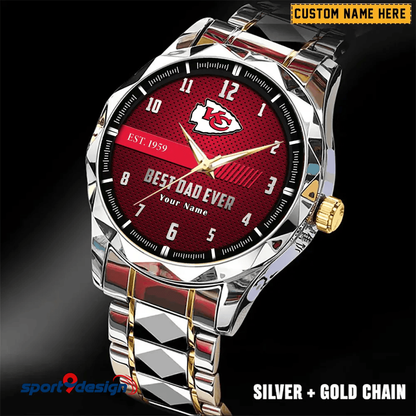 KCC Best Dad Ever Luxury Diamond Watch Father's Day Gift