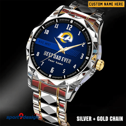 LAR Best Dad Ever Luxury Diamond Watch Father's Day Gift