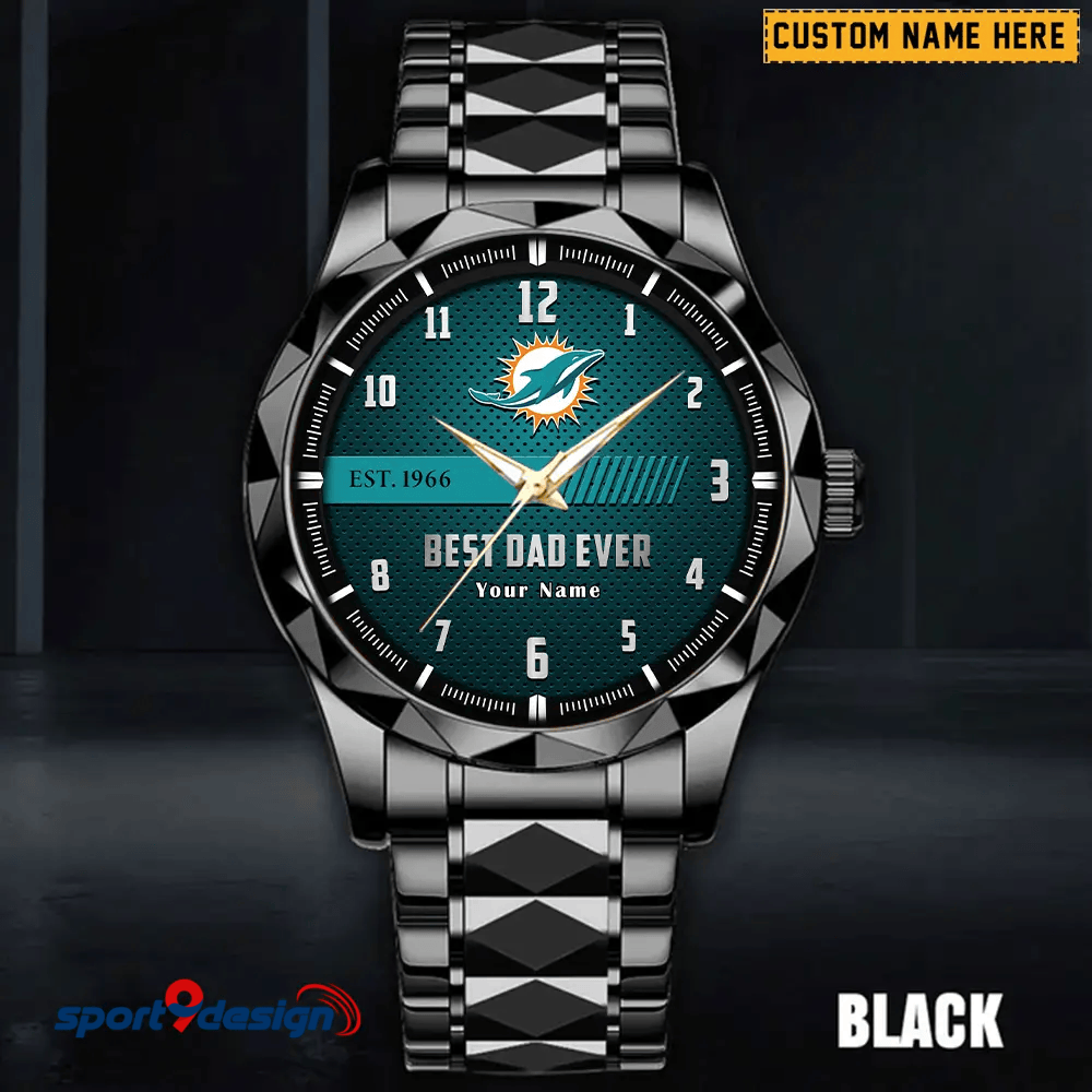 MD Best Dad Ever Luxury Diamond Watch Father's Day Gift