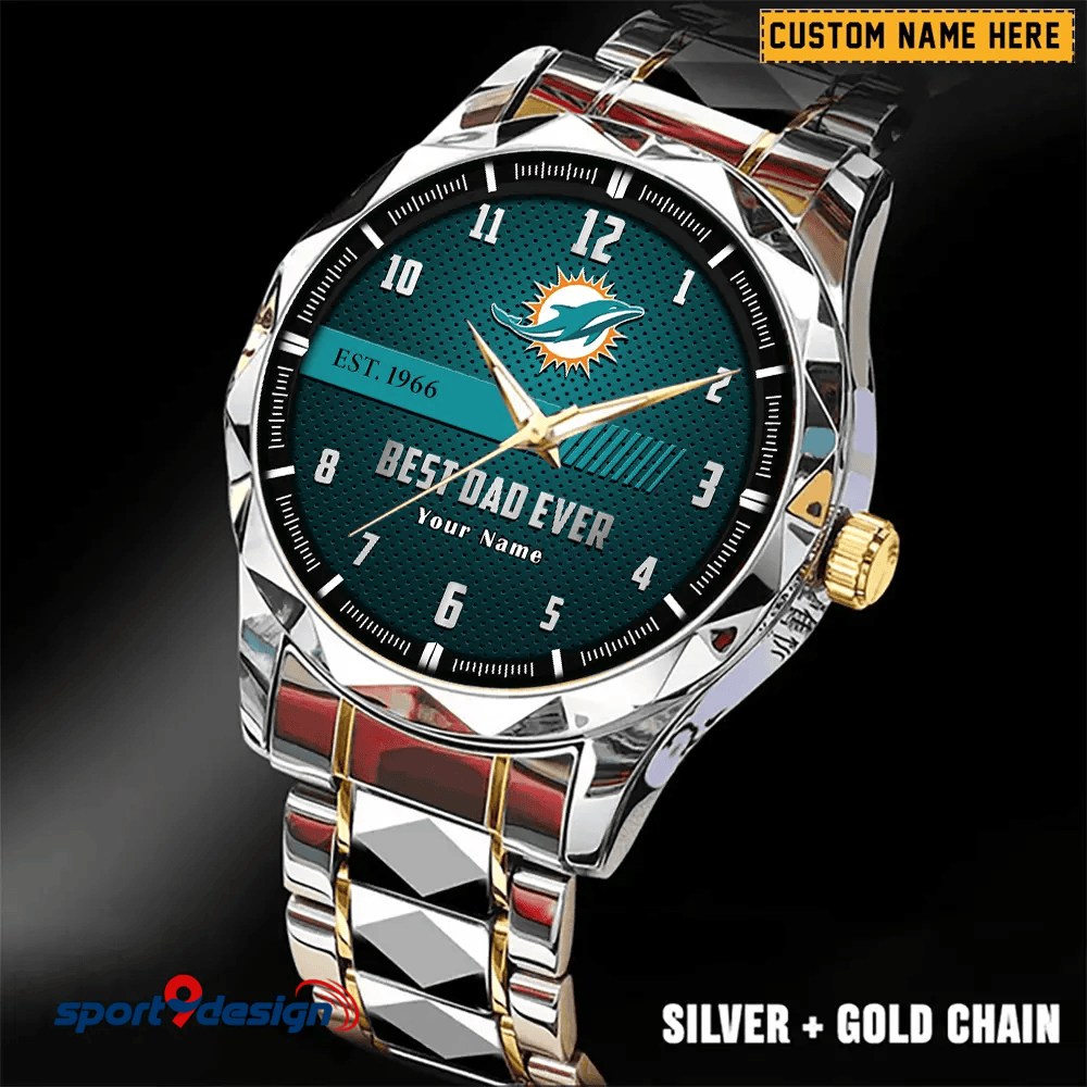 MD Best Dad Ever Luxury Diamond Watch Father's Day Gift