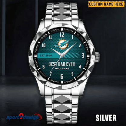 MD Best Dad Ever Luxury Diamond Watch Father's Day Gift