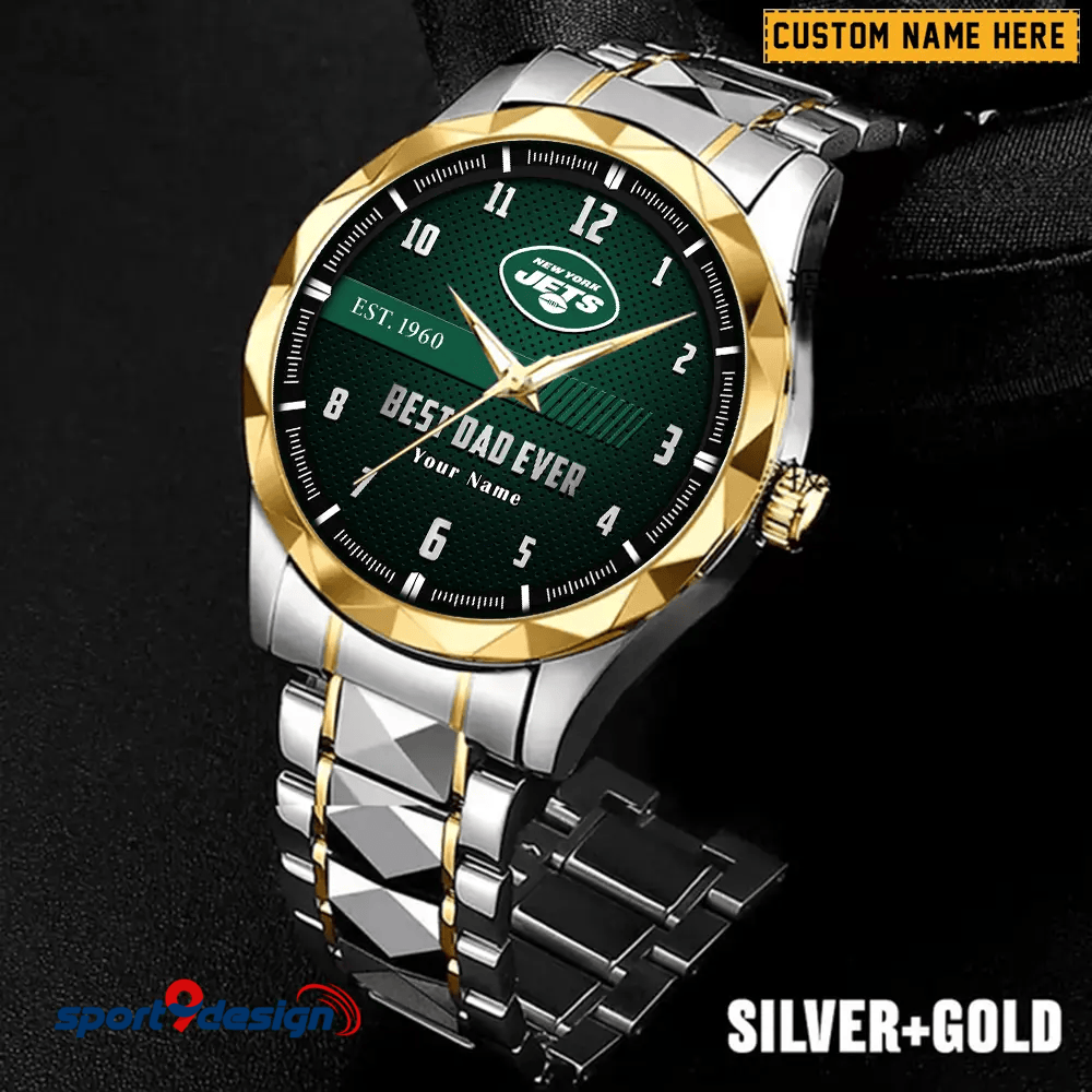 NYJ Best Dad Ever Luxury Diamond Watch Father's Day Gift
