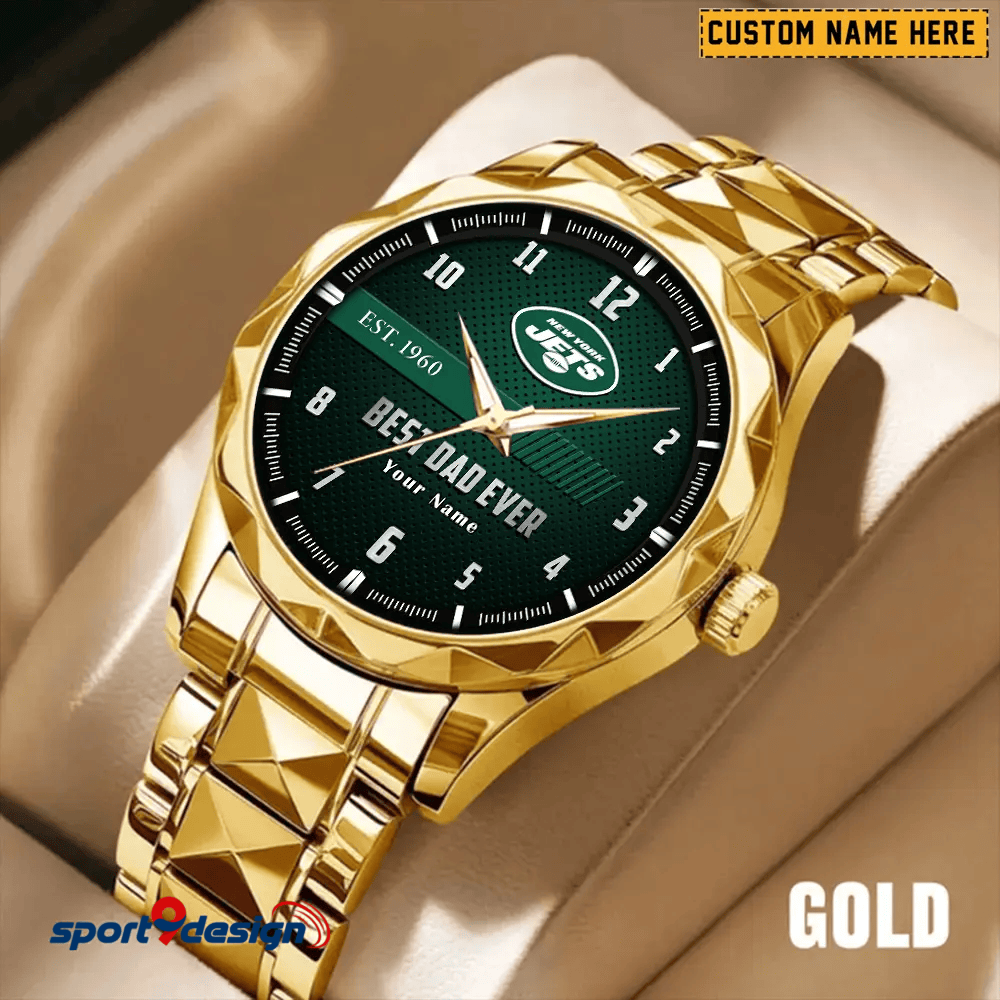 NYJ Best Dad Ever Luxury Diamond Watch Father's Day Gift