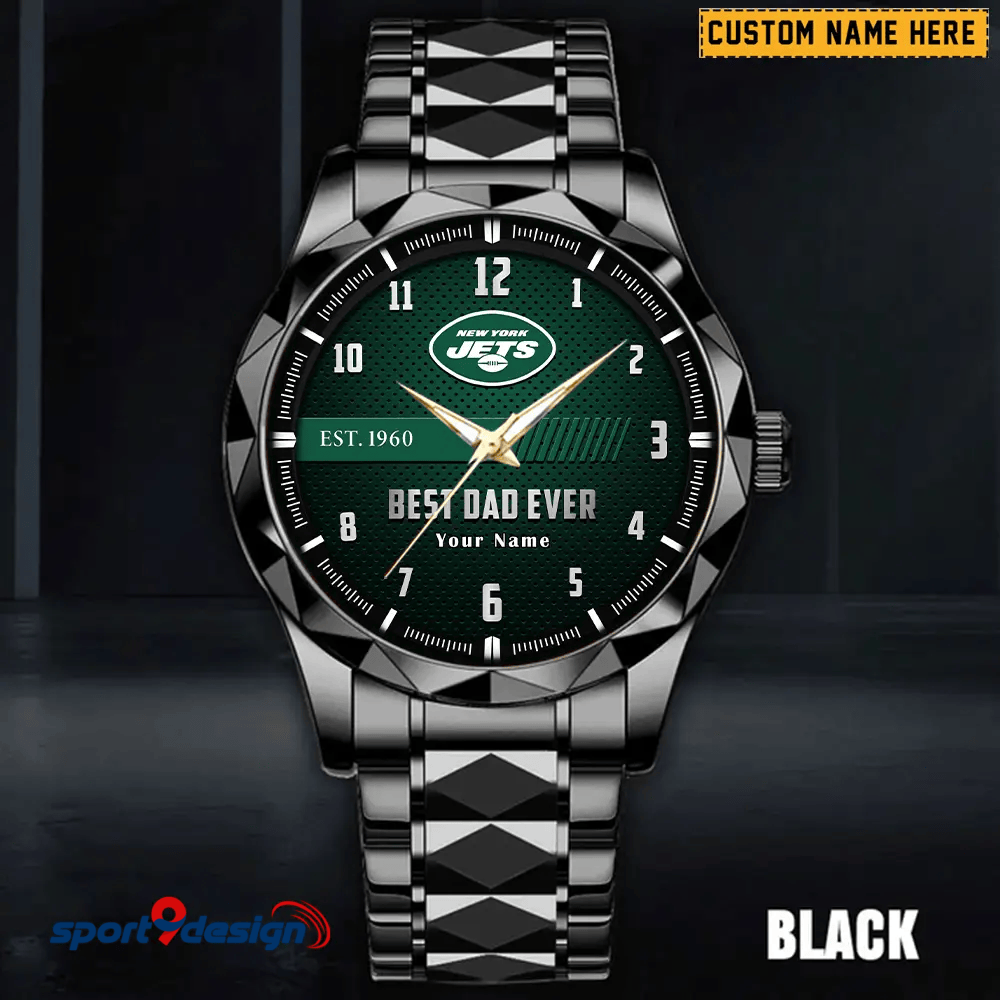 NYJ Best Dad Ever Luxury Diamond Watch Father's Day Gift