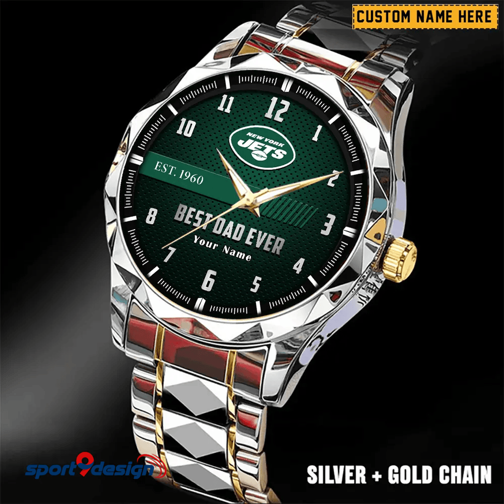 NYJ Best Dad Ever Luxury Diamond Watch Father's Day Gift