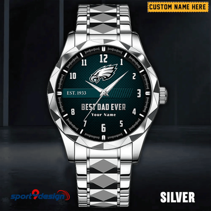 PE Best Dad Ever Luxury Diamond Watch Father's Day Gift