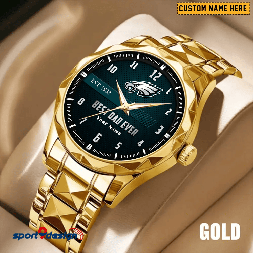 PE Best Dad Ever Luxury Diamond Watch Father's Day Gift