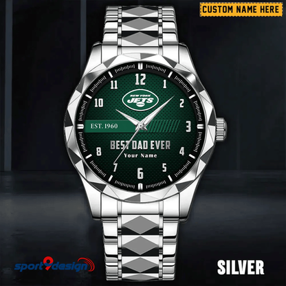NYJ Best Dad Ever Luxury Diamond Watch Father's Day Gift