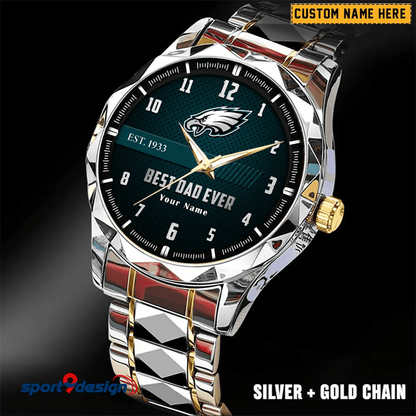 PE Best Dad Ever Luxury Diamond Watch Father's Day Gift