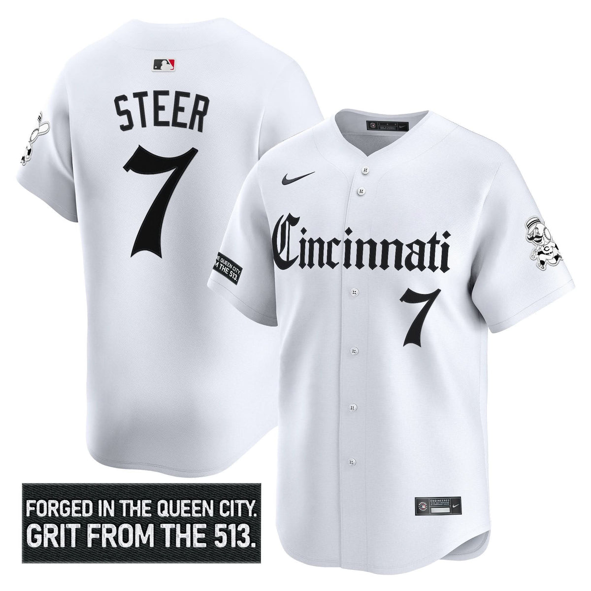 Men's Cincinnati Reds 'Gothic Queen City Edition' Vapor Premier Limited Jersey - All Stitched