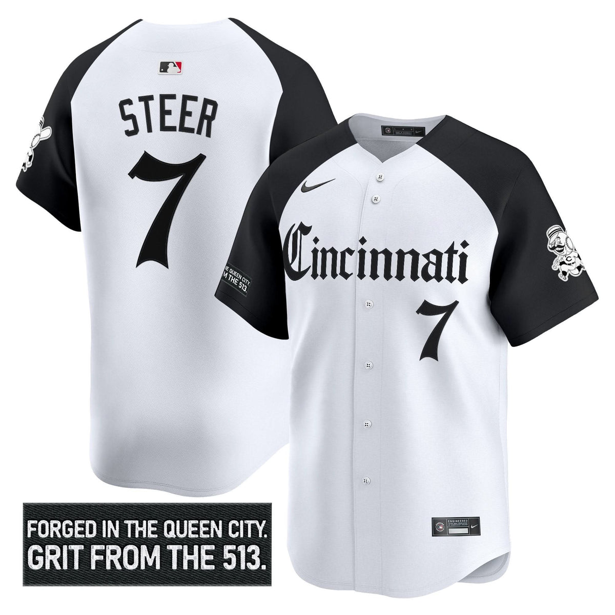 Men's Cincinnati Reds 'Gothic Queen City Edition' Vapor Premier Limited Jersey - All Stitched