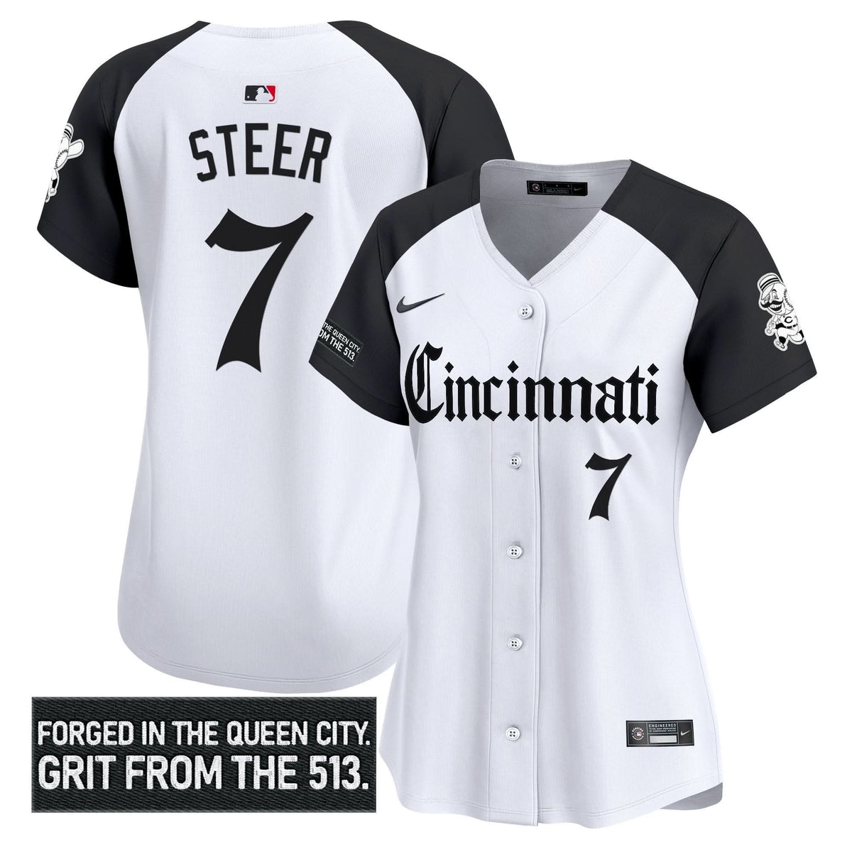 Women's Cincinnati Reds 'Gothic Queen City Edition' Vapor Premier Limited Jersey - All Stitched