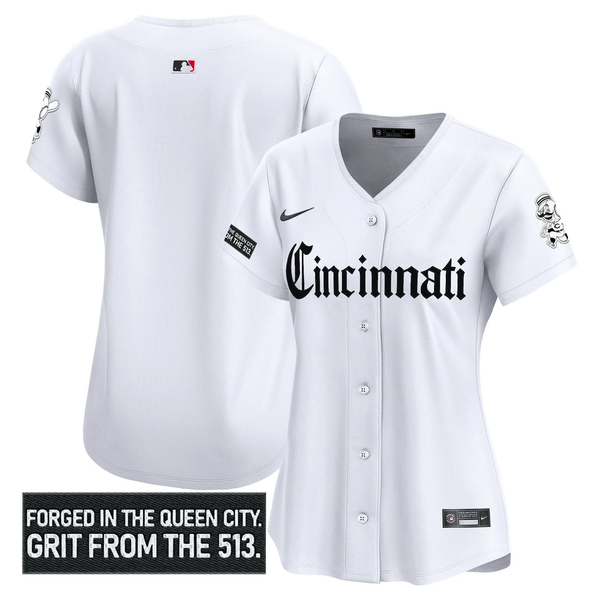Women's Cincinnati Reds 'Gothic Queen City Edition' Vapor Premier Limited Jersey - All Stitched
