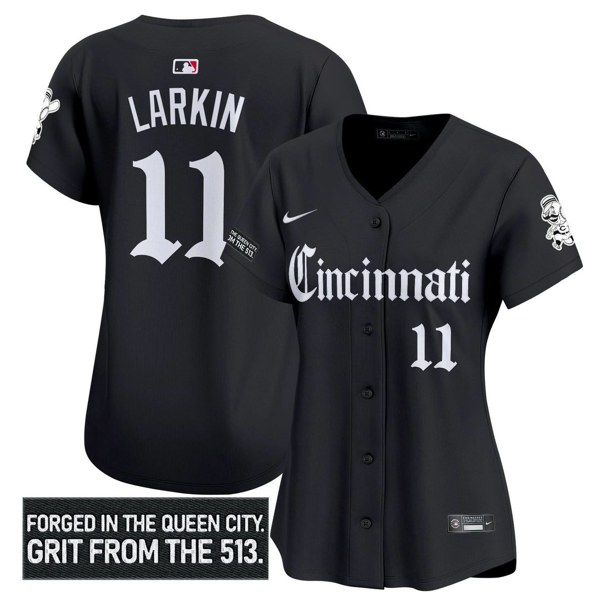 Women's Cincinnati Reds 'Gothic Queen City Edition' Vapor Premier Limited Jersey - All Stitched