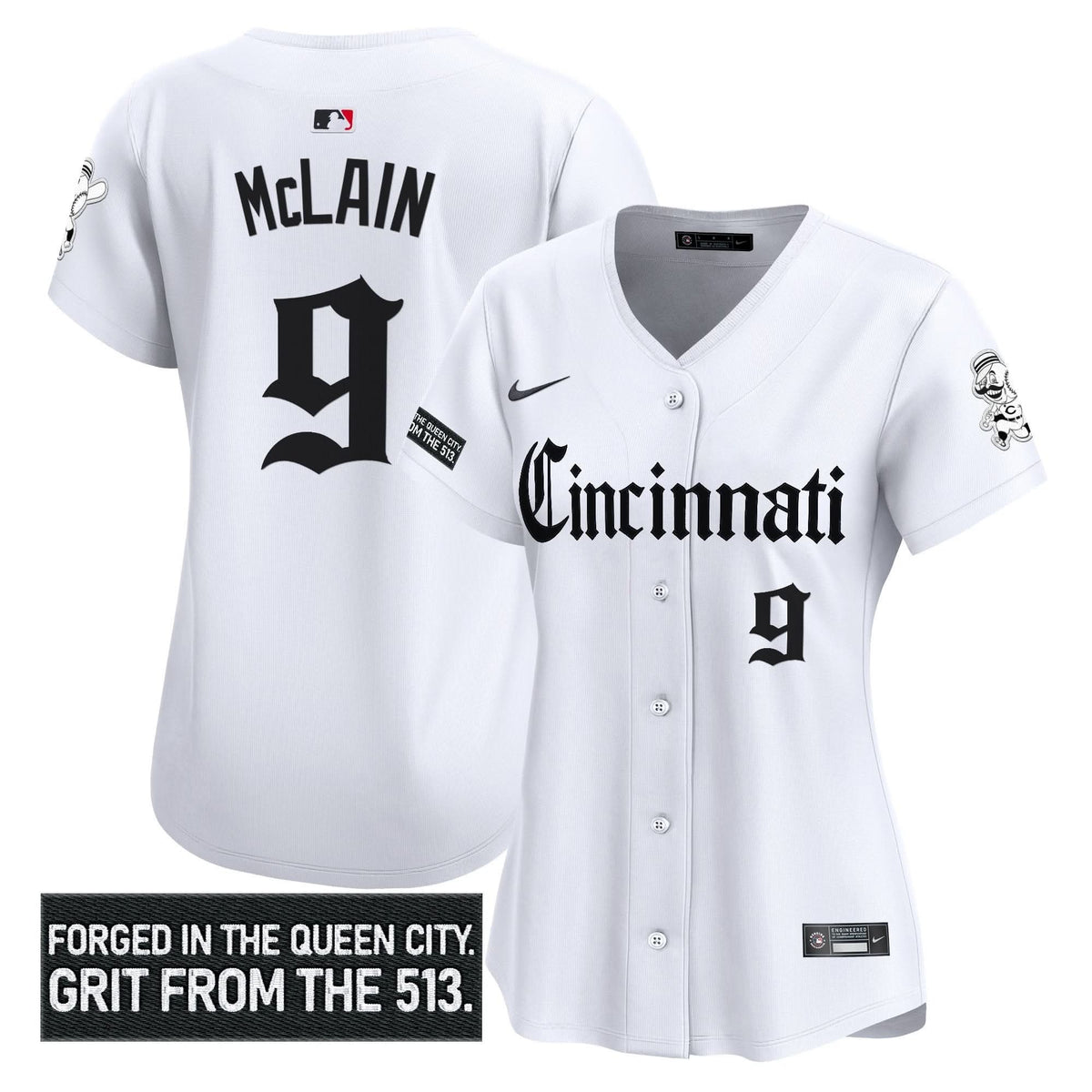 Women's Cincinnati Reds 'Gothic Queen City Edition' Vapor Premier Limited Jersey - All Stitched