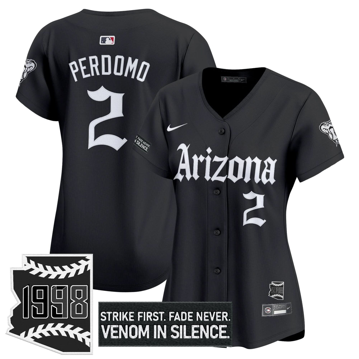 Women's Arizona Diamondbacks 'Gothic Desert Fang Edition' Vapor Premier Limited Jersey - All Stitched
