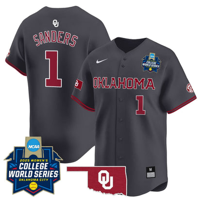 Men's size - Oklahoma Sooners Softball 2025 World Series (WCWS) Vapor Premier Limited Jersey - All Stitched