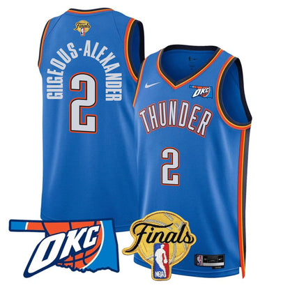Men's Oklahoma City Thunder Jersey - Final Patch - All Stitched
