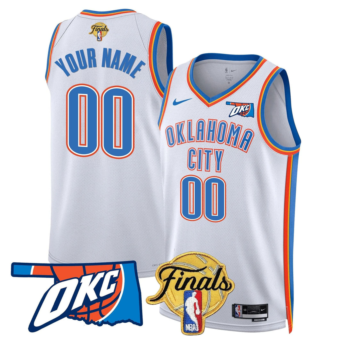 Oklahoma City Thunder Custom Jersey - Final Patch - All Stitched
