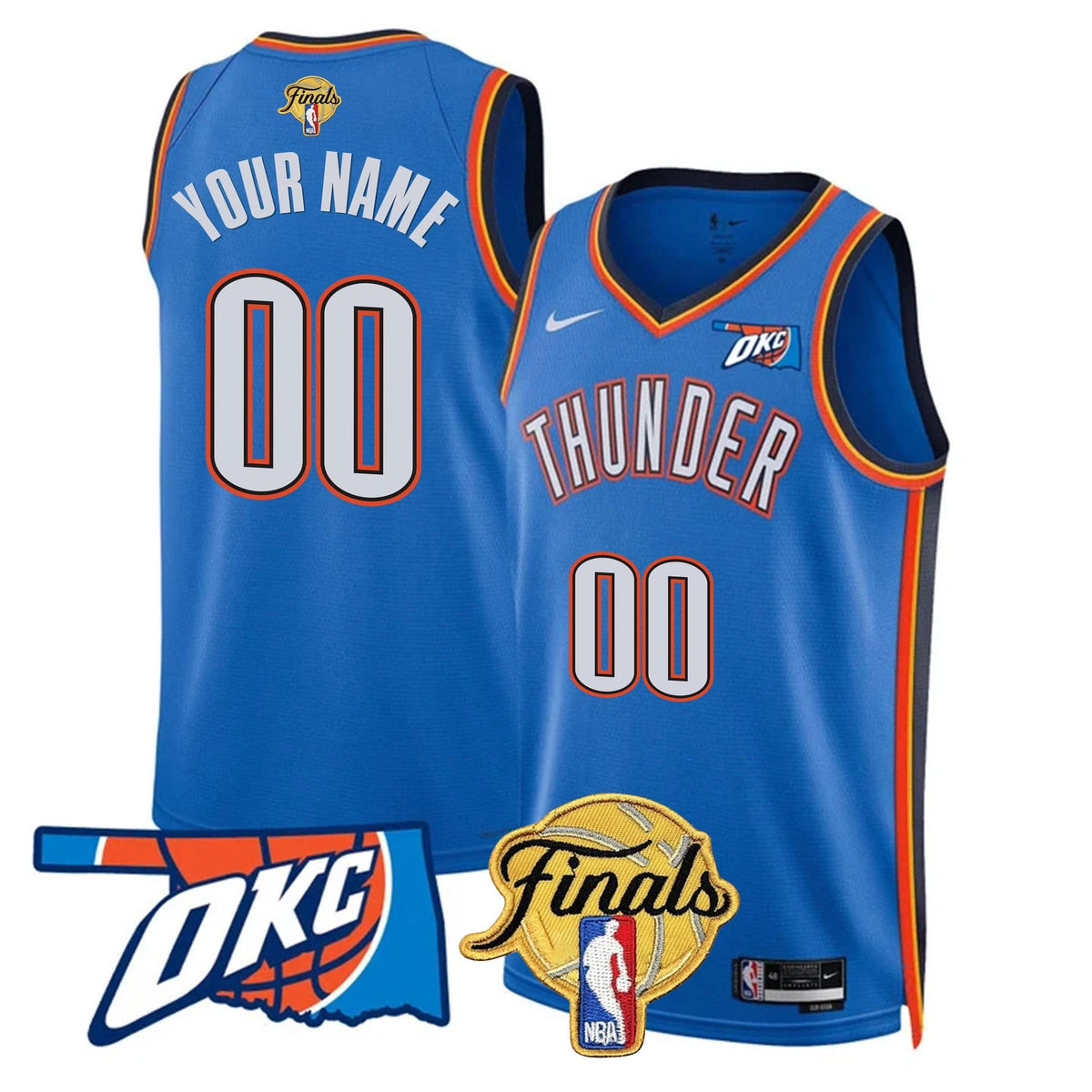 Oklahoma City Thunder Custom Jersey - Final Patch - All Stitched