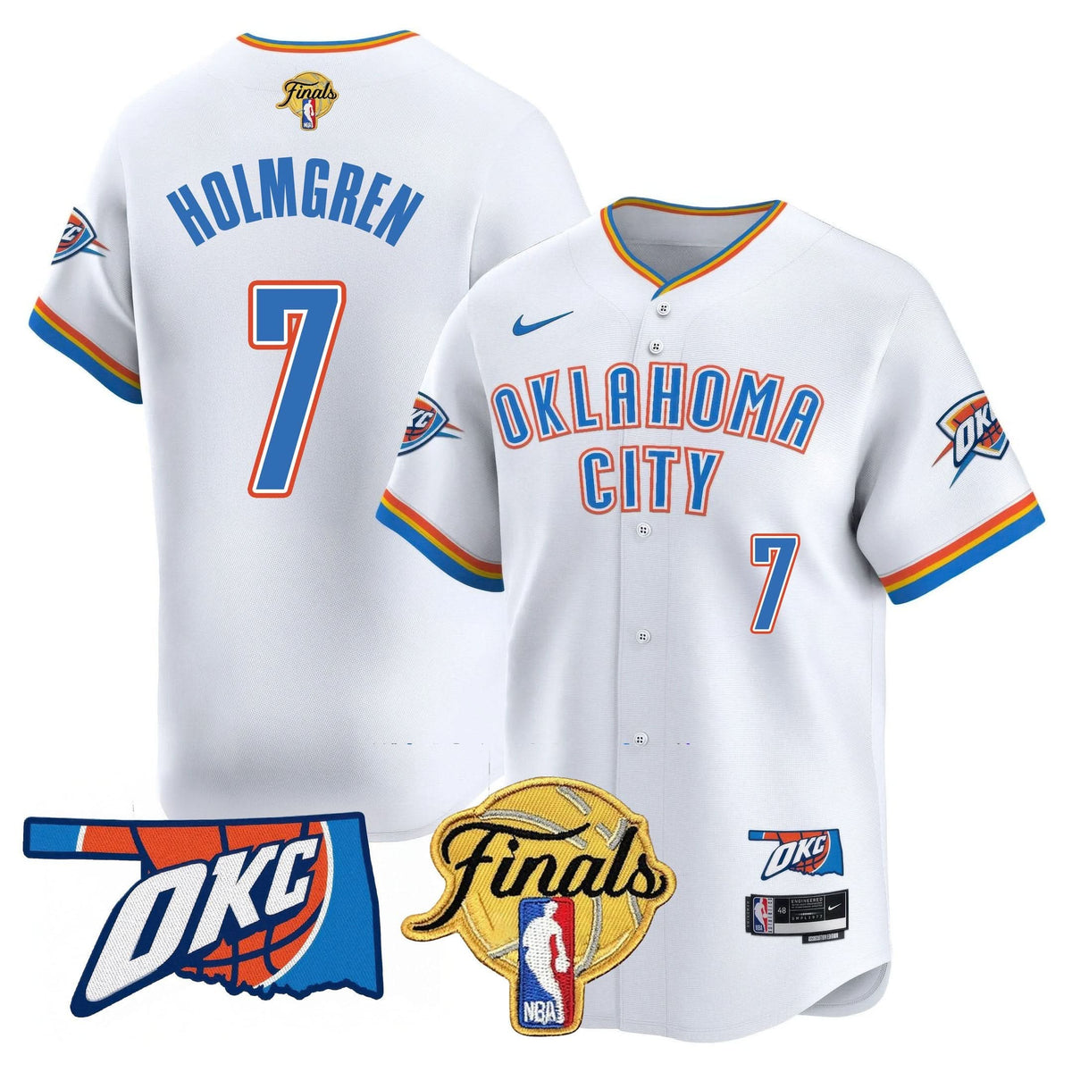 Oklahoma City Thunder Baseball Jersey - Final Patch - All Stitched