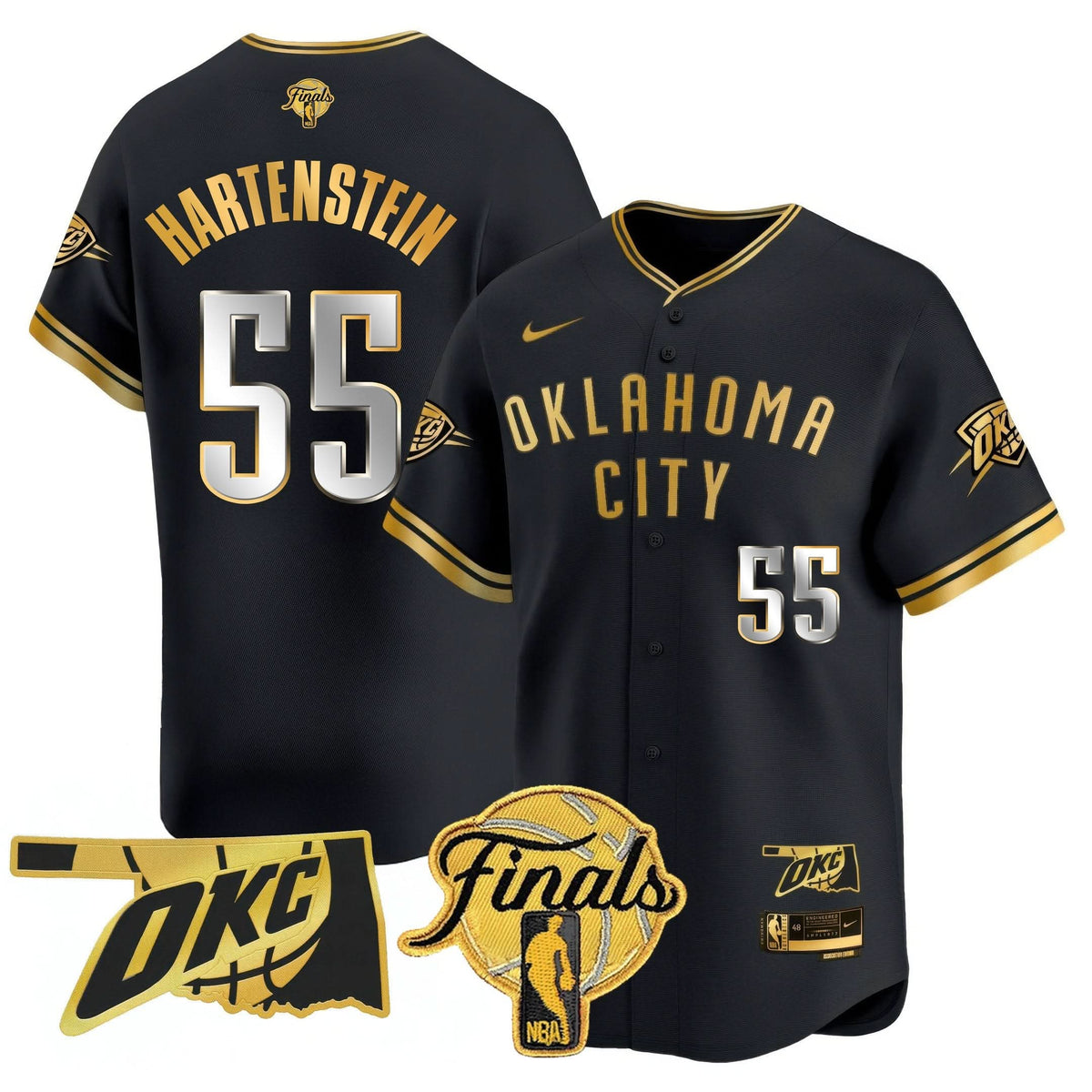 Oklahoma City Thunder Baseball Jersey - Final Patch - All Stitched