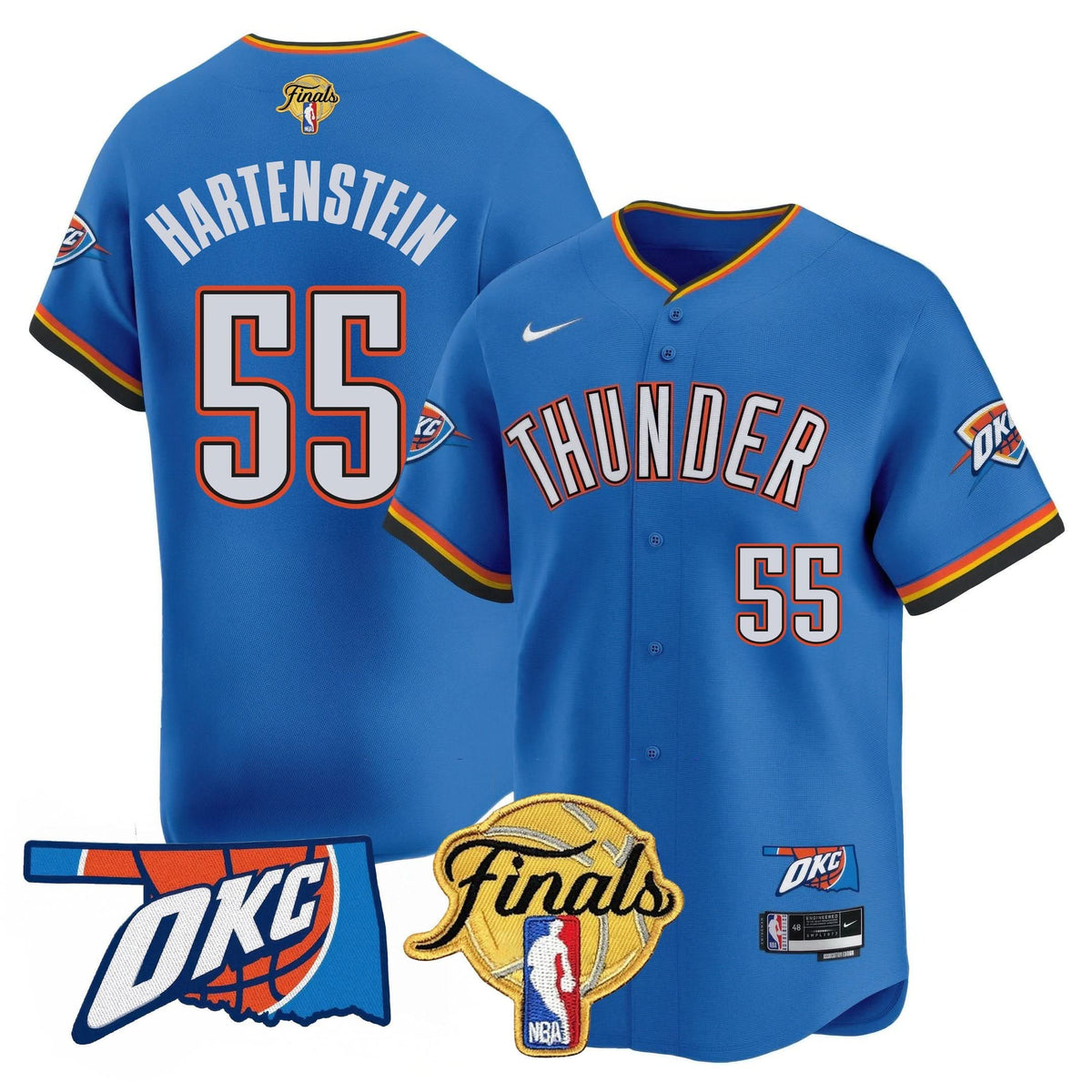Oklahoma City Thunder Baseball Jersey - Final Patch - All Stitched