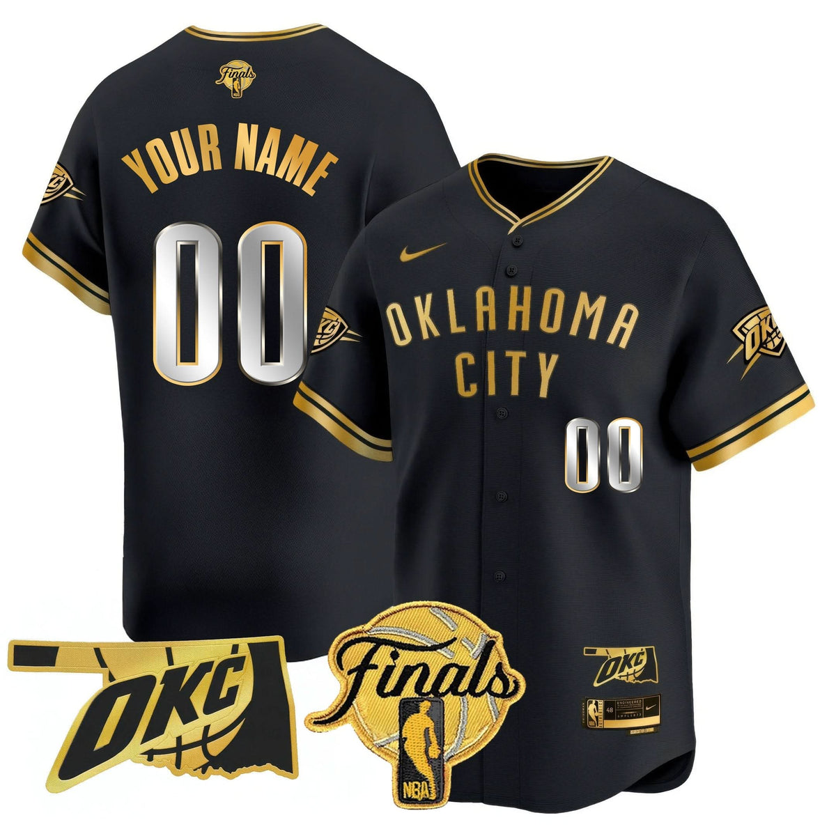 Oklahoma City Thunder Baseball Custom Jersey - Final Patch - All Stitched