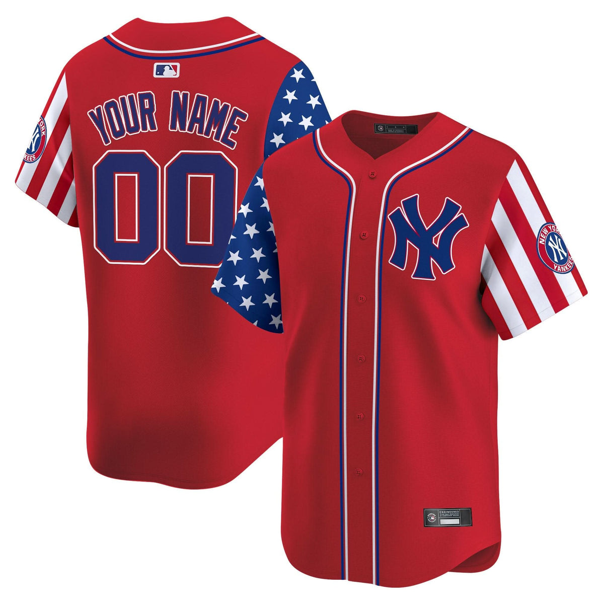 New York Yankees 2025 Independence Day Vapor Premier Limited Custom Jersey - All Stitched