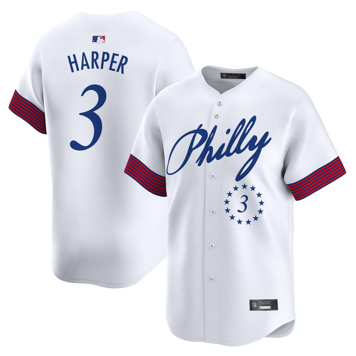 Men's Philadelphia Phillies 2025 Independence Day Vapor Premier Limited Jersey V2 - All Stitched